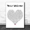 Disney's Moana You're Welcome White Heart Decorative Wall Art Gift Song Lyric Print