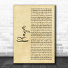 Disturbed Prayer Rustic Script Decorative Wall Art Gift Song Lyric Print