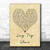 Dierks Bentley Long Trip Alone Vintage Heart Song Lyric Music Wall Art Print