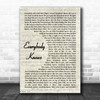 Don Henley Everybody Knows Vintage Script Decorative Wall Art Gift Song Lyric Print
