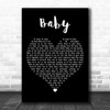 Donnie & Joe Emerson Baby Black Heart Decorative Wall Art Gift Song Lyric Print