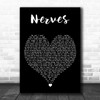 DPR IAN Nerves Black Heart Decorative Wall Art Gift Song Lyric Print