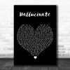 Dua Lipa Hallucinate Black Heart Decorative Wall Art Gift Song Lyric Print