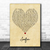 Ed Sheeran Sofa Vintage Heart Decorative Wall Art Gift Song Lyric Print