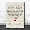 Elbow Dear Friends Script Heart Decorative Wall Art Gift Song Lyric Print