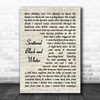 Elbow Scattered Black and Whites Vintage Script Decorative Gift Song Lyric Print