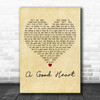 Elton John A Good Heart Vintage Heart Decorative Wall Art Gift Song Lyric Print