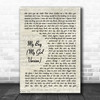 Elvie Shane My Boy (My Girl Version) Vintage Script Decorative Gift Song Lyric Print