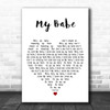 Elvis Presley My Babe White Heart Decorative Wall Art Gift Song Lyric Print