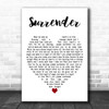 Elvis Presley Surrender White Heart Decorative Wall Art Gift Song Lyric Print