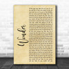 Embrace Wonder Rustic Script Decorative Wall Art Gift Song Lyric Print