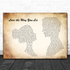 Eminem Love the Way You Lie Man Lady Couple Decorative Wall Art Gift Song Lyric Print
