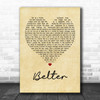 Gerry Cinnamon Belter Vintage Heart Song Lyric Music Wall Art Print
