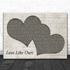 Estelle feat. Tarrus Riley Love Like Ours Landscape Music Script Two Hearts Song Lyric Print