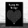 Evanescence Bring Me To Life Black Heart Decorative Wall Art Gift Song Lyric Print