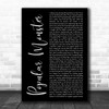 Falling In Reverse Popular Monster Black Script Decorative Wall Art Gift Song Lyric Print