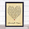 Harvest Moon Neil Young Vintage Heart Song Lyric Music Wall Art Print