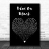 Five Finger Death Blue On Black Black Heart Decorative Wall Art Gift Song Lyric Print