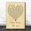 Here Comes The Sun The Beatles Vintage Heart Song Lyric Music Wall Art Print