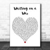 Foo Fighters Waiting on a War White Heart Decorative Wall Art Gift Song Lyric Print