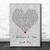 Four Tops I Believe In You And Me Grey Heart Decorative Wall Art Gift Song Lyric Print