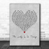 Frank Sinatra The Lady Is A Tramp Grey Heart Decorative Wall Art Gift Song Lyric Print