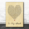 In My Blood Shawn Mendes Vintage Heart Song Lyric Music Wall Art Print