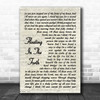 Frightened Rabbit Floating in the Forth Vintage Script Decorative Wall Art Gift Song Lyric Print
