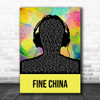 Future & Juice WRLD Fine China Multicolour Man Headphones Decorative Wall Art Gift Song Lyric Print