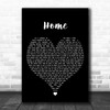 Gabrielle Aplin Home Black Heart Decorative Wall Art Gift Song Lyric Print