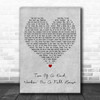 Garth Brooks Two Of A Kind, Workin' On A Full House Grey Heart Song Lyric Print