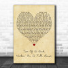Garth Brooks Two Of A Kind, Workin' On A Full House Vintage Heart Wall Art Gift Song Lyric Print