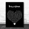 George Ezra Barcelona Black Heart Decorative Wall Art Gift Song Lyric Print