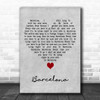 George Ezra Barcelona Grey Heart Decorative Wall Art Gift Song Lyric Print