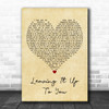 George Ezra Leaving It Up To You Vintage Heart Decorative Wall Art Gift Song Lyric Print