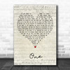 George Jones & Tammy Wynette One Script Heart Decorative Wall Art Gift Song Lyric Print