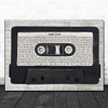 George Michael Fast Love Music Script Cassette Tape Decorative Wall Art Gift Song Lyric Print