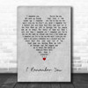George Michael I Remember You Grey Heart Decorative Wall Art Gift Song Lyric Print
