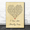 Johnny Nash I Can See Clearly Now Vintage Heart Song Lyric Music Wall Art Print