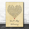 Journey Don't Stop Believing Vintage Heart Song Lyric Music Wall Art Print