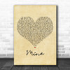 Glee Cast Mine Vintage Heart Decorative Wall Art Gift Song Lyric Print