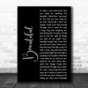 Gordon Lightfoot Beautiful Black Script Decorative Wall Art Gift Song Lyric Print