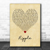 Grateful Dead Ripple Vintage Heart Decorative Wall Art Gift Song Lyric Print