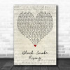 Greta Van Fleet Black Smoke Rising Script Heart Decorative Wall Art Gift Song Lyric Print