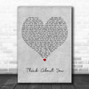 Guns N' Roses Think About You Grey Heart Decorative Wall Art Gift Song Lyric Print