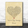 Kristin Chenoweth You're My Saving Grace Vintage Heart Song Lyric Music Wall Art Print