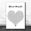 Gym Class Heroes Stereo Hearts White Heart Decorative Wall Art Gift Song Lyric Print