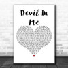 Halsey Devil In Me White Heart Decorative Wall Art Gift Song Lyric Print
