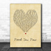 Lady Antebellum Need You Now Vintage Heart Song Lyric Music Wall Art Print