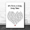 Harry James and His Orchestra Its Been a Long, Long Time White Heart Song Lyric Print